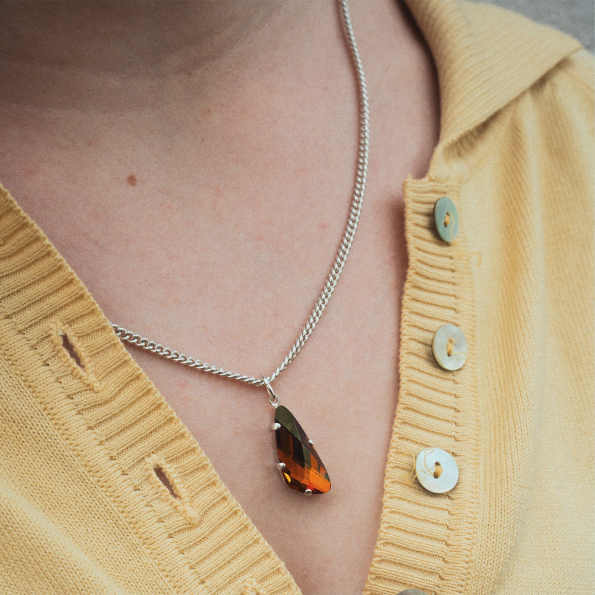 Copper Crystal Necklace