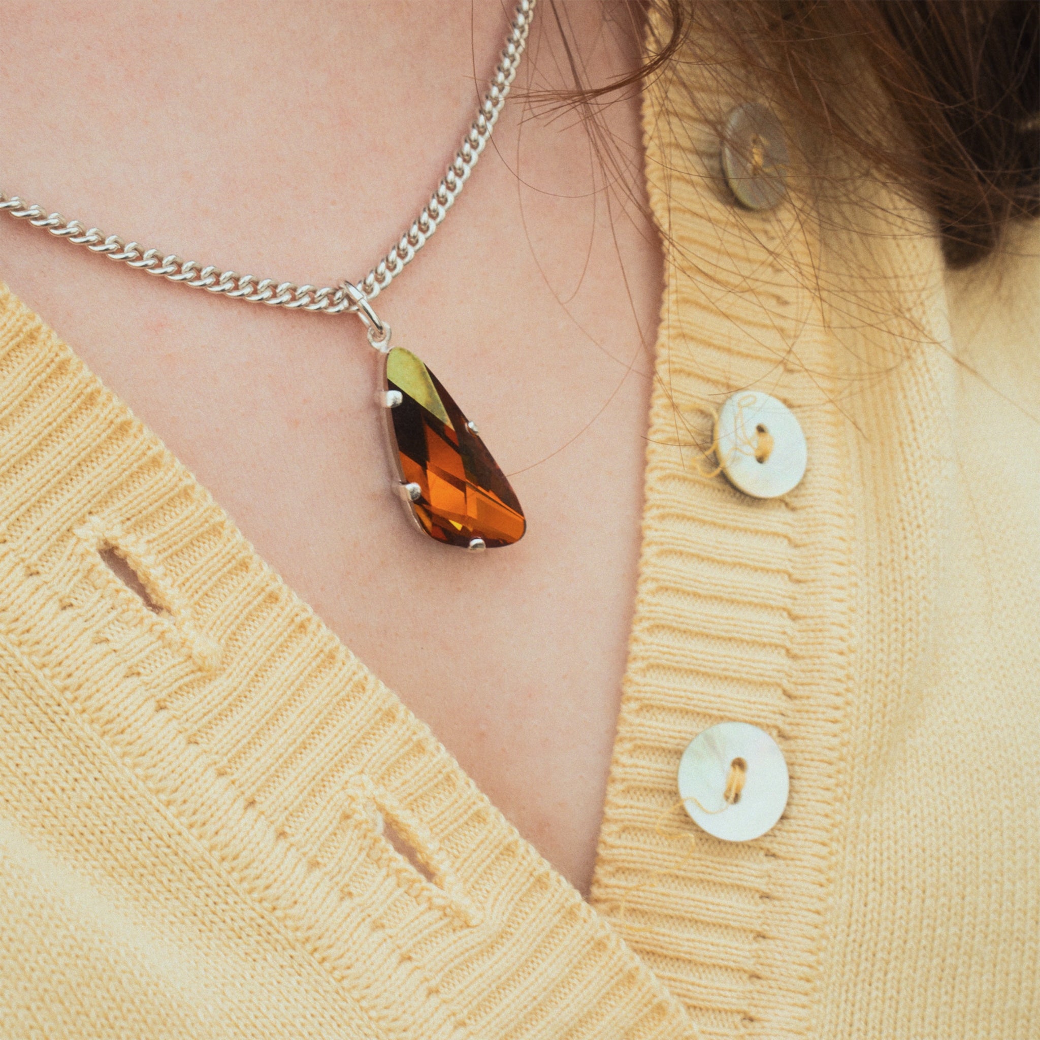 Copper Crystal Necklace